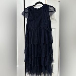 Navy blue tulle dress from Paris.